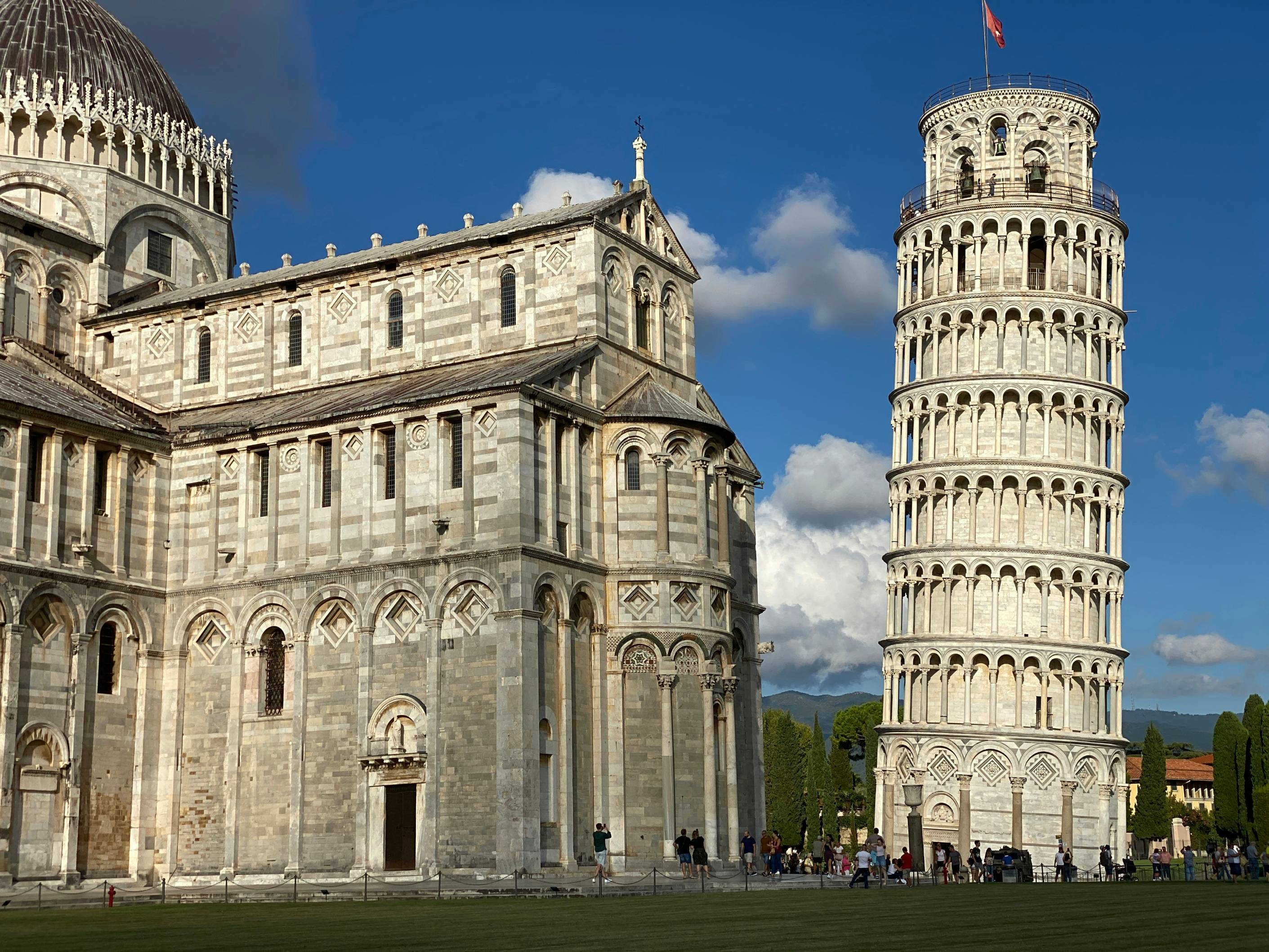 a very tall building with a very tall tower